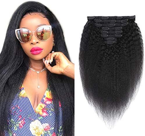 Clip-In Extensions – Kinky Straight (6pcs/115g) | 100% Pure Virgin Human Hair